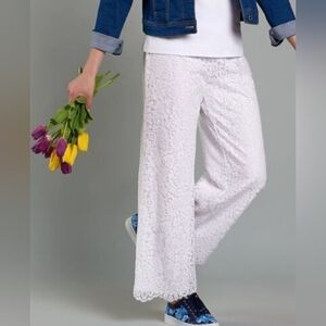 Isaac Mizrahi White Lace Pants